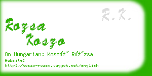 rozsa koszo business card